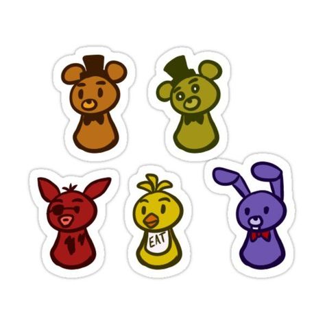 Tatuaje Hello Kitty, Fnaf Crafts, Animatronic Fnaf, Fnaf 1, Fnaf Characters, Mini Drawings, Fnaf Drawings, Fnaf Art, Aesthetic Stickers