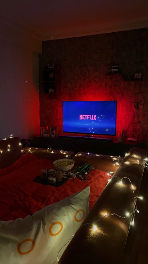 Netflix chill cozy girls night sleepover