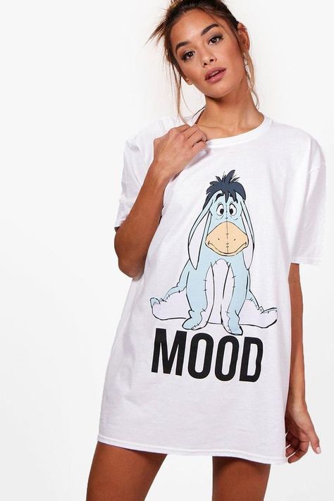 Big Shirt Outfits, Oversized Hoodie Dress, Disney Eeyore, Plum Dress, Clueless Outfits, Trendy Shirt Designs, Cute Sleepwear, Oversized T Shirt Dress, Cute Pajamas