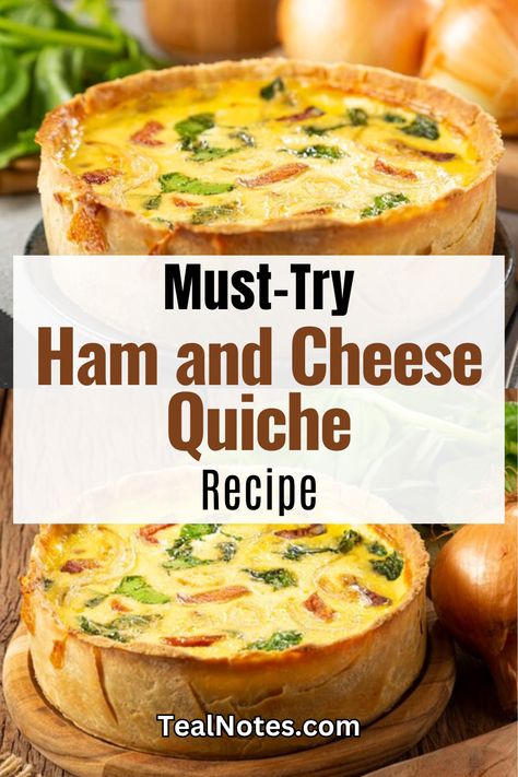 Ready to elevate your breakfast game? Explore Teal Notes' Must-Try Ham and Cheese Quiche Recipes – the best quiche dish with a kid-approved ham and cheese twist! Dive into these mouthwatering, easy-to-make quiche ideas. Get your free meal prep plan here to enjoy a scrumptious brunch anytime. Don't wait, satisfy your cravings now! #QuicheRecipe #HamAndCheeseQuiche #TealNotes #MealPrepPlan Ham And Cheese Quiche Recipes, Ham Quiche Recipes, Cheese Quiche Recipes, Best Quiche Recipe Ever, Quiche Ideas, Recipe For Quiche, Ham Quiche Recipe, Impossible Quiche, Best Quiche