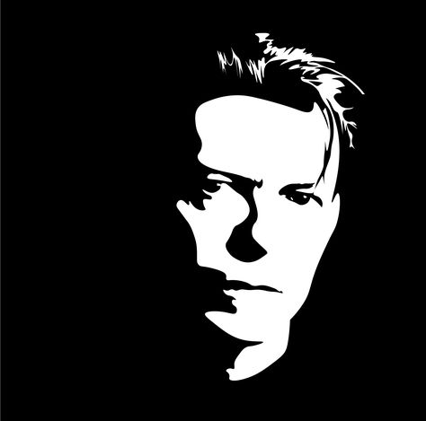 David Bowie Stencil, Bowie Silhouette, David Bowie Drawing, Bowie Drawing, Stencil Graffiti, Creative Thoughts, Tie Dye Shirts, Art Quilt, Stencil Art