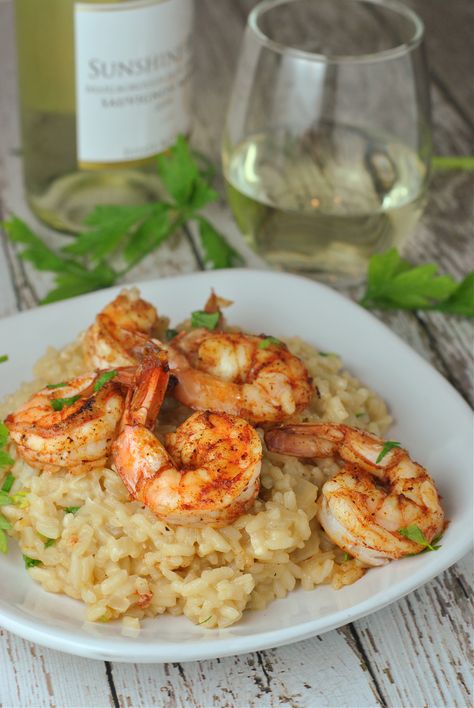 Shrimp And Risotto, Shrimp And Risotto Recipes, Shrimp Risotto Recipes, Rice Dinners, Louisiana Cooking, Xmas Menu, Dinner Seafood, Fish Meals, Instapot Meals