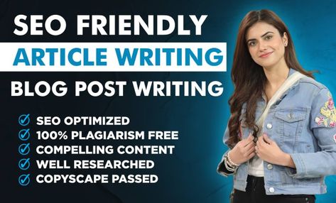 I'm an experienced SEO Optimized content writer. I have extensive experience as an SEO ARTICLE WRITER, COPYWRITER and BLOG POST WRITER on any topic. Seo Article Writing, Seo Content Writing, Article Writer, Website Content Writing, Writing Images, Seo Blog, Website Copy, Writing Blog, Content Writer