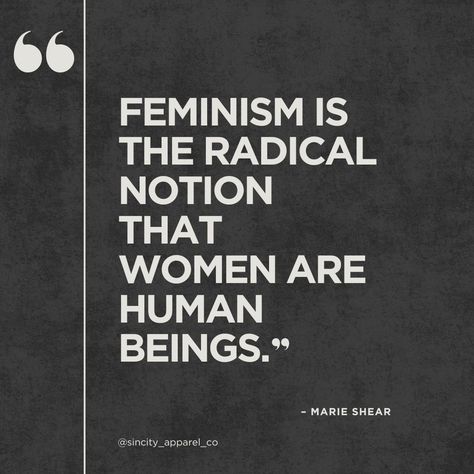 “Feminism is the radical notion that women are human beings.” Treating women like human beings shouldn’t be revolutionary, but here we are. 🤦🏾‍♀️ #Feminism #Equality #motivationalmonday #Inspirationalquotes #quotestagram #quotes #motivationalquote #SincityApparelCo Treat Everyone Equally Quotes, Pro Women Quotes, Equality Quotes, Feminism Equality, Feminism Quotes, Social Life, Monday Motivation, Woman Quotes, Vision Board