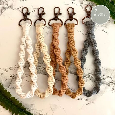 Handmade Macrame Keychain - Comes in 5 different colors! 

Each keychain is made with 3 mm cotton cording and a 1" wide copper swivel lobster clasp. 

The length of the keychain loop is 6 inches. 7 inches total including the clasp.

Customization requests are always welcome just send me a message!

Thank you for your business!

View more products in my shop:
https://www.etsy.com/shop/WildandCoShop Macrame Wristlet Keychain Diy, Wristlet Keychain Diy, Macrame Keychain Diy, Macrame Wristlet Keychain, Keychain Loop, Macrame Wristlet, Free Applique Patterns, Macrame Baby, Macrame Wall Hanger