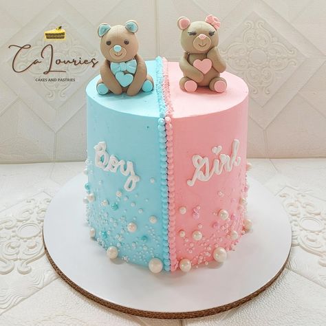 Half Kg Cake Design, Bakery Shop Design, Edible Toppers, Blue Cakes, Gender Reveal Cake, Delicious Snacks, Bakery Shop, Delicious Snacks Recipes, Blue Baby Shower