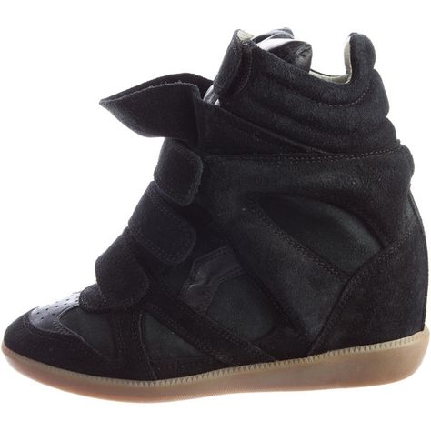 Pre-owned Isabel Marant Suede Beckett Wedge Sneakers ($245) ❤ liked on Polyvore featuring shoes, sneakers, black, velcro wedge sneakers, velcro shoes, hidden wedge heel sneakers, velcro sneakers and black suede shoes Black Wedge Outfit, Wedge Outfit, Mode Indie, Sneaker Wedges, Heel Sneakers, Wedge Heel Sneakers, Shoes Sneakers Black, Black Suede Shoes, Velcro Shoes