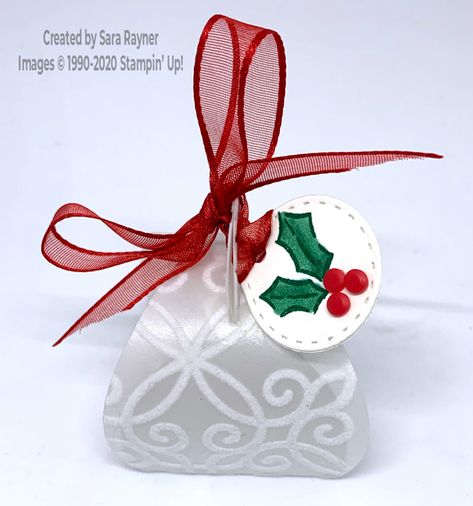 Stampin Up Mini Curvy Keepsake Box Ideas Christmas, Curvy Keepsake Box Ideas Christmas, Mini Curvy Keepsake Box Ideas, Curvy Keepsake Box Ideas, Keepsake Box Ideas, Holly Images, Christmas Treat Bags, Holiday Favors, Christmas 3d