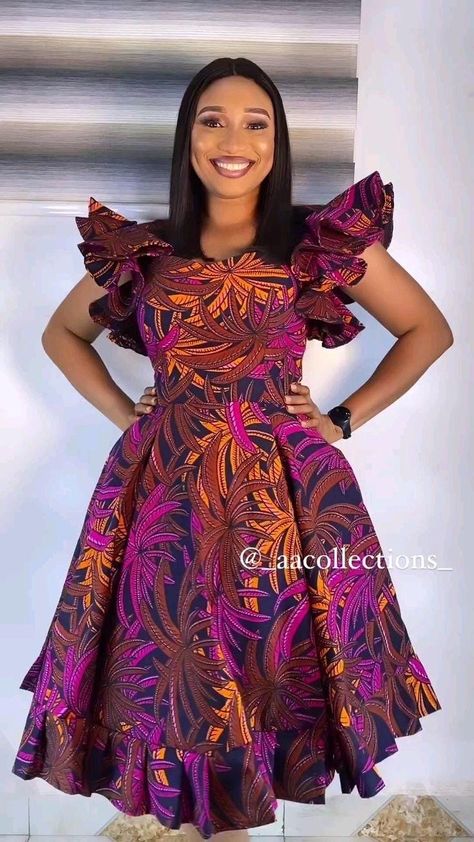 Short Flare Ankara Gown, Short Flare Gown Styles, Ankara Dresses For Women, Ankara Flare Dress, Ankara Flare Gown, Ankara Short Gown Dresses, Ankara Short Flare Gowns, Dresses Ankara, African Bridal Dress