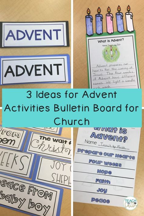 advent-activities-bulletin-board-for-church Advent Projects For Middle School, Advent Bulletin Boards Catholic, Advent Bulletin Boards, Advent Art Projects, Catholic Bulletin Boards, Advent Art, Teach Peace, 2nd Grade Writing, Church Bulletin Boards