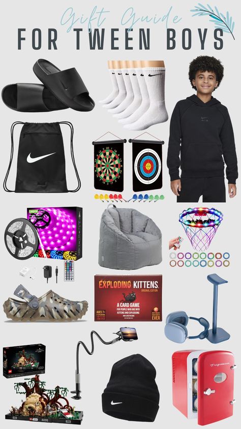 The ultimate gift guide for tween boys! Room Ideas Boys Teen, Burr Basket For Boys, Burr Basket For Teen Boy, Teen Boy Gift Basket, Gifts For Teen Boys 2024, Advent Calendar For Teen Boys, Christmas Gifts For Teen Boys, Stocking Stuffers For Teen Boys, Boy Gift Ideas