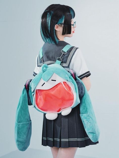 Hatsune Miku Ita Bag, Miku Ita Bag, Miku Bag, Miku Merch, Miku Outfits, Two Ponytails, Ita Bag, Hat Ideas, Fancy Bags