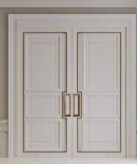 Modern Entrance Door, Door Design Photos, Main Entrance Door Design, Double Doors Interior, Neoclassical Interior, Doors Interior Modern, Luxury Closets Design, Double Door Design, Classic Doors