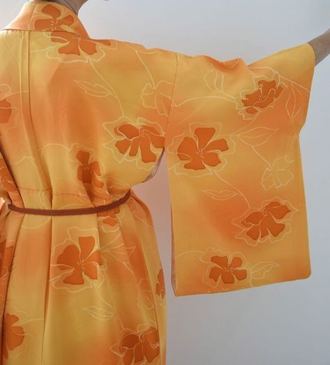 Orange Kimono Traditional, Kimono Street Style, Danganronpa Aesthetic, Mha Au, Hiyoko Saionji, Orange Kimono, Mahiru Koizumi, Kimono Styles, Plus Size Y2k