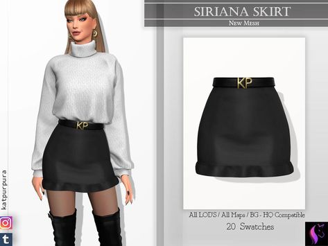 Sims 4 Cc Skirts, Skirt Sims 4, Sims 4 Mac, Sims 4 Piercings, Cc Sims4, Sims 4 Cc Shoes, Pelo Sims, The Sims 4 Packs, Sims 4 Dresses