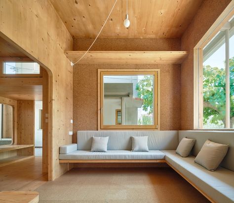 Cross Laminated Timber, Porch Enclosures, Brick Mason, One Room Apartment, Corrugated Metal Roof, Cladding Materials, Multifunctional Space, Timber Panelling, Spanish Architecture