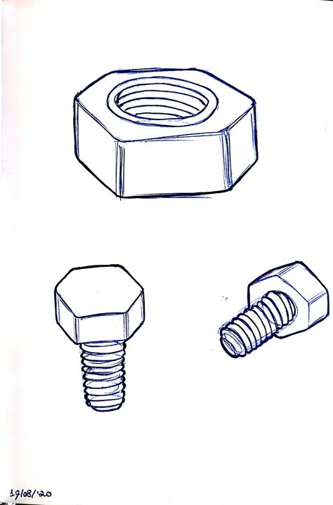 19/08/2020 2d Object Drawing, Daily Objects Sketches, Perspective Studies, Objects Reference, Daily Sketch, Object Drawing, Meaningful Drawings, Drawing Exercises, Perspective Art