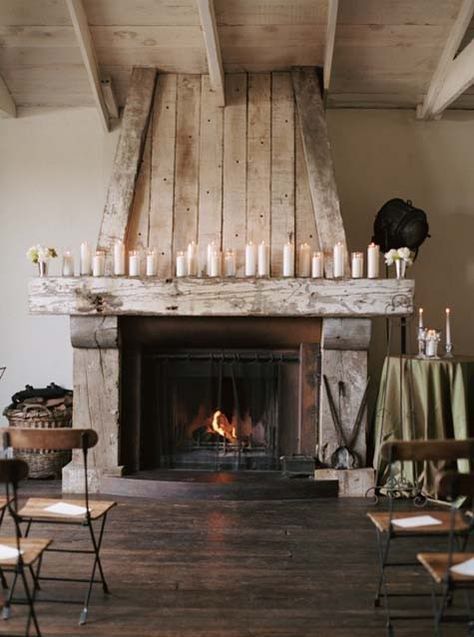 I miss our fireplace in our old townhouse. It was so nice in the winter! Haunted Farmhouse, Design Camino, Smart Tiles, Rustic Fireplaces, Wood Fireplace, Design Del Prodotto, Fireplace Mantle, Fireplace Design, Style At Home