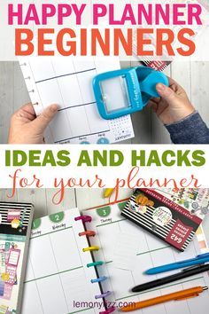 Planners And Organizers Ideas, My Happy Planner Ideas, Happy Planner Scrapbooking, Diy Planner Ideas How To Make, Diy Happy Planner Accessories, Big Happy Planner Ideas, Happy Planner For Work, Happy Planner Simply Layout, Happy Planers Ideas