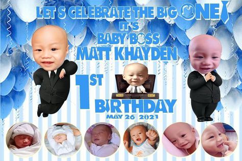 BOSSBABY LAYOUT Baby Boss Tarpaulin Layout, Tarpaulin Layout, Baby Boss, Boss Baby, 1st Birthday, Layout, Let It Be, Celebrities, Birthday