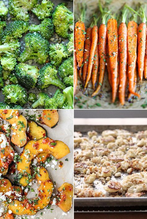 These recipes will make your kids actually want to eat their vegetables at dinnertime. Eating clean never tasted so good! Roasted Vegetable Recipes, Delicious Vegetables, Cooked Vegetables, Healthy Side Dishes, Veggie Dishes, Perfect Side Dish, Roasted Veggies, Way To Go, Vegetable Side Dishes