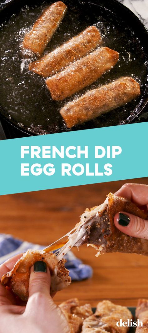 French Dip Eggrolls, Grub Hub, Robins Nest, Delicious Dips Recipes, Cooking With Beer, Egg Roll Recipes, Fried Foods, Bar Food, Weekday Meals