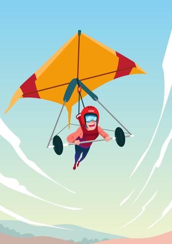 Monumental Vbs, Hang Glider, Transportation Art, Concept Draw, Lens Logo, Cartoon 3d, Vector Banner, Conceptual Illustration, Children Illustration