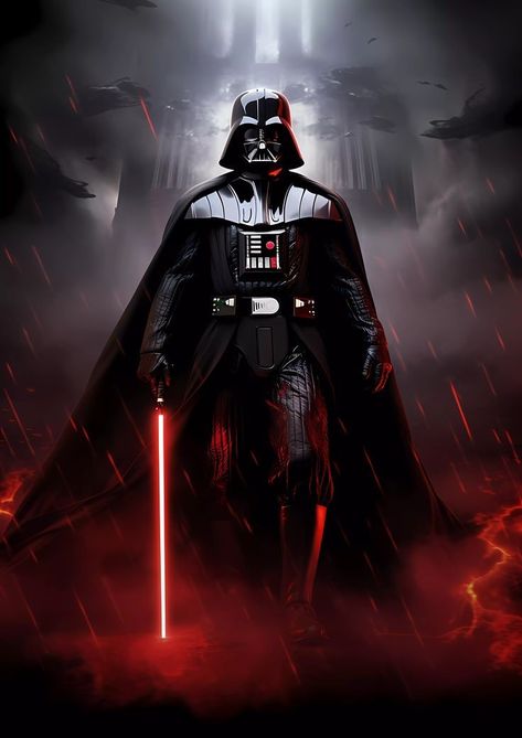 Darth Vader With Lightsaber, Star Killer, Star Wars Tattoo Sleeve, Anakin Darth Vader, Darth Vader Wallpaper, Dark Vader, Aang The Last Airbender, Star Wars Villains, Star Wars The Old