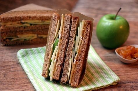 Apple and brie sandwich. A carry-on winner. Flight Food, Apple And Brie, Brie Sandwich, Airplane Food, Ginger Chutney, Airline Food, Meal Options, Yummy Comfort Food, Chutney Recipes