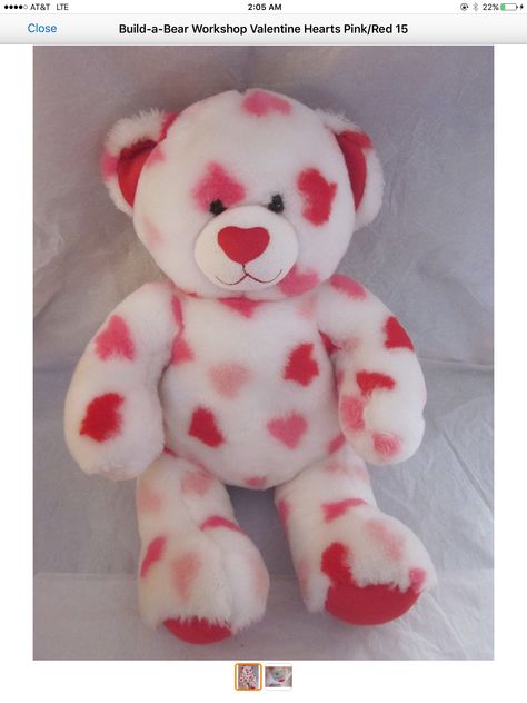 Teddy Bear Pink, Heart Plush, Doll Plushies, Valentine Hearts, Cute Stuffed Animals, Build A Bear, Bear Plush, Valentine Heart, Christmas Wishlist