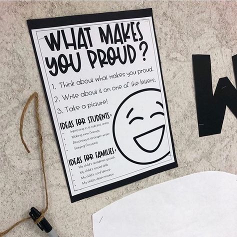 ⭐️🎉 End of Year / Open House Bulletin Board Idea: What makes you PROUD? 🎉⭐️ . We’ve already shared a lot of great ideas from… End Of Year Open House, Open House Bulletin Board, School Open House, Interactive Bulletin Board, Teacher Friends, Classroom Setup, End Of The Year, End Of Year, Teacher Classroom