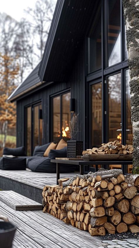 Modern House In The Forest, Cabin Exteriors, Moderne Have, House In The Forest, Product Visualization, Boho Bedroom Ideas, Cabin Exterior, The Modern House, Modern Mountain