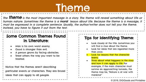 Teaching Theme With Pixar Short Films - DiGiGoods and Printables ELA Teaching Theme With Pixar Shorts, Theme In Stories, Teaching Literary Elements, Theme Of A Story, Teaching Theme, Pixar Shorts, Text Analysis, Teaching Themes, Literary Elements