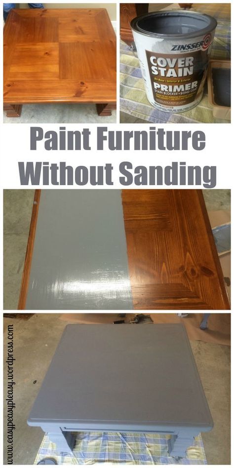 Paint Furniture Without Sanding, Paint Wood Furniture, Painting Wood Furniture, Paint Wood, Painting Wood, Table Diy, Hur Man Målar, Painting Furniture, Diy Furniture Table