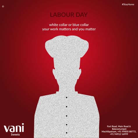 Labour Day Post For Restaurant, Labour Day Creative Ads, World Labour Day, Blue Collar Jobs, Labour's Day, 1st May Labour Day, World Chef, Credit Repair Business, Adobe Photoshop Design