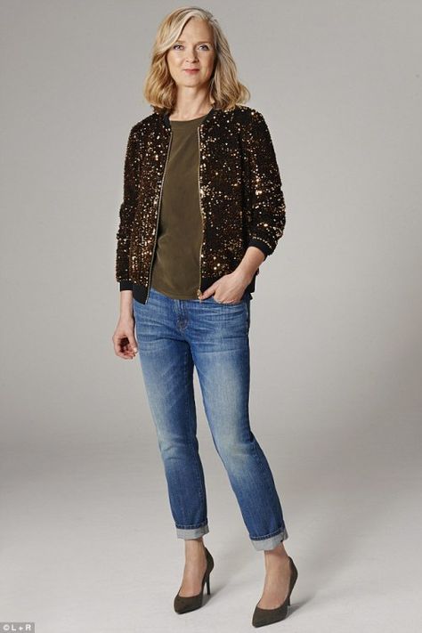 Alyson Walsh Style At A Certain Age, Interview Style, Older Women Fashion, Embellished Jacket, Middle Aged Women, Over 50 Womens Fashion, Fall Fashion Trends, Fashion Over 50, 50 Fashion