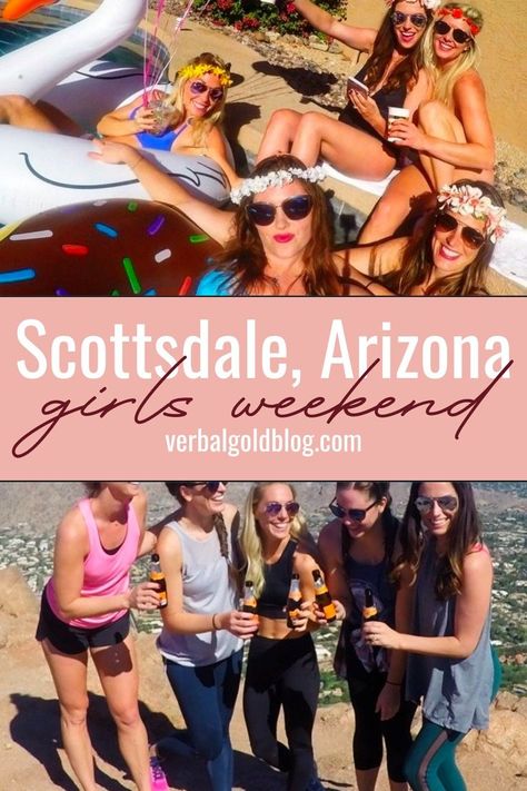 In this post I share some of my travel, hiking and restaurant recommendations to make your next visit to Scottsdale a memorable one! If you're planning a girls trip, bachelorrette weekend, or family vacation to Scottsdale, you'll want to check out this post! Arizona City, Travel Hiking, Scottsdale Arizona, My Travel, Girls Weekend, Best Places To Travel, Travel Inspo, City Guide, Girls Trip