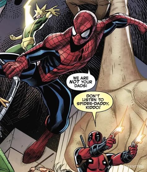 Spideypool Comic, Spider Man Quotes, Spider Man Deadpool, Joe Kelly, Spiderman Funny, Spiderman Comic Art, Deadpool X Spiderman, Deadpool 2, Spaider Man