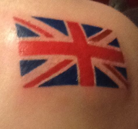 Union Jack Tattoo -- THIS IS MY FRIEND'S!! British Flag Tattoo, Union Jack Tattoo, Tattoo Uk, Flag Tattoo, British Things, Uk Flag, British Flag, Makeup Tattoos, Body Is A Temple