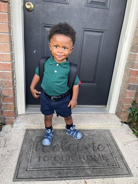 Boy School Uniform, First Day Of Daycare, Boy School, Mommy And Baby Pictures, Boys Bedroom Makeover, Black Toddler, Boy Dress, Best Online Clothing Stores, Baby Boy Dress