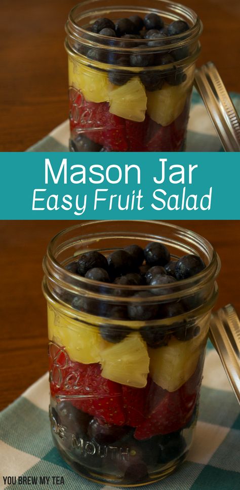 Work Fun Ideas, Weight Watchers Salads, Weight Watchers Lunch Recipes, Salad In A Mason Jar, Lunch Recipes For Work, Weight Watchers Salad, Easy Fruit Salad, Weight Watchers Lunches, Fruit Dips Recipes