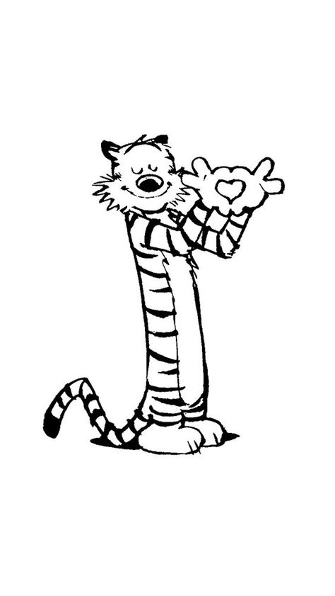 Hobbes loves me!! ❤️😊❤️ Calvin And Hobbes Wallpaper, Calvin Und Hobbes, Calvin And Hobbes Quotes, Mood Bored, Calvin And Hobbes Comics, Creation Art, Bd Comics, Parking Space, Graffiti Drawing