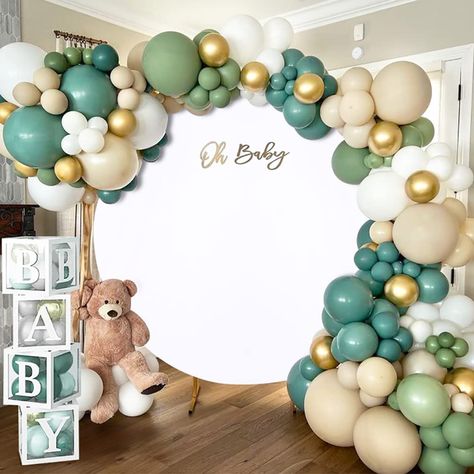 Background For Party, Arch Background, Birthday Photo Background, Baby Birthday Party Decorations, Baby Shower Pictures, Circle Arch, Baby Shower Background, Baby Backdrop, Diy Photo Backdrop