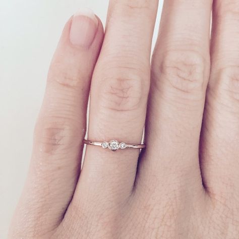 Buyer photo Rachel Cook, who reviewed this item with the Etsy app for iPhone. Triple Diamond Ring, Bezel Diamond Rings, Engagement Ring Bezel, Brilliant Cut Diamond Engagement Ring, Bezel Set Engagement Ring, Bezel Engagement Ring, Half Eternity Band, Round Diamond Engagement Rings, Gold Ring Stack