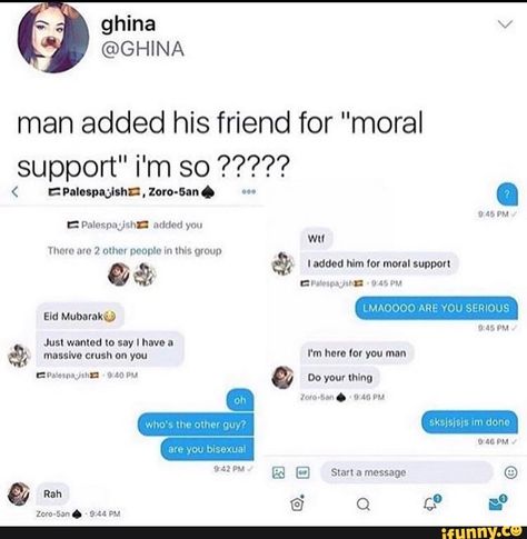 Found on iFunny Moral Support, Are You Serious, Funny Text Messages, Bad Day, Internet Funny, What’s Going On, Really Funny Memes, Funny Tweets, Funny Stories