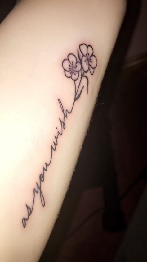 Princess Bride Tattoo, Wish Tattoo, Buttercup Tattoo, Bride Tattoo, Princess Tattoo, Mommy Tattoos, Brides With Tattoos, Tattoo Now, Line Art Tattoos