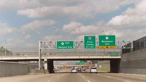 Maybe you drive the Davison Freeway every day. Maybe you've driven by the signs. But did you know about its historical significance? Wayne County, Detroit Area, Motor City, Highland Park, East West, The Signs, Toledo, In America, Highway Signs