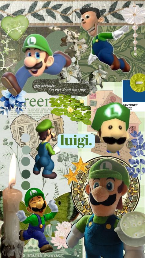 #luigiwallpaper #luigixwaluigi #luigi #marioandluigi #mariocart #mariobrothers #cursedphotos #cursedimages #cursed Mario Wallpaper Aesthetic, Mario And Luigi Wallpaper, Luigi Wallpaper, Mario Wallpaper, Mario Brothers, Mario And Luigi, Wallpaper Aesthetic, Green Colors, Mario