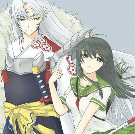 Sesshomaru X Kagome, Sesshomaru And Kagome, Inuyasha Love, Seshomaru Y Rin, Inuyasha And Sesshomaru, Inuyasha Fan Art, Kagome And Inuyasha, Kagome Higurashi, Inu Yasha