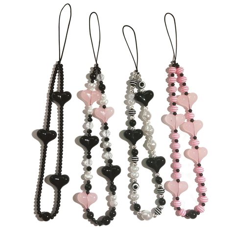 PRICES MAY VARY. Manufacturer & Store: Homvog ＆ cioatu [Cute Phone Charms]:There are 4 pieces of cute phone lanyards. The exquisite combination of a variety of beads can meet the color matching requirements of your different mobile phone cases, and you can easily match them with your clothes. As an exquisite gift for your friends or family, wife, girlfriend, daughter, etc. [High Quality Material]: The cute phone charm is made of quality beads and acrylic materials, which made it firm and durable Y2k Phone Charm, Matching Phone Charms, Y2k Cell Phone, Phone Strap Aesthetic, Charm For Phone, Phone Charms Aesthetic, Cute Phone Charms, Beaded Phone Strap, Phone Keychain